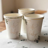 baby-shower-oh-baby-paper-cups-botanical-255ml-x-8|90676|Luck and Luck| 1